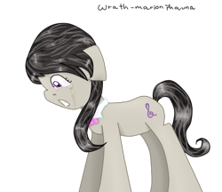 Size: 573x495 | Tagged: safe, artist:wrath-marionphauna, octavia melody, earth pony, pony, g4, bowtie, collar, crying, digital art, female, simple background, solo, transparent background