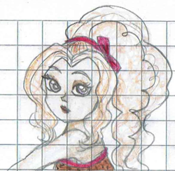 Size: 583x568 | Tagged: safe, artist:wrath-marionphauna, adagio dazzle, human, equestria girls, g4, colored pencil drawing, female, looking at you, sketch, solo, traditional art