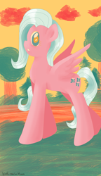 Size: 1200x2080 | Tagged: safe, artist:wrath-marionphauna, fluttershy, pony, g4, digital art, female, looking at you, palette swap, recolor, solo, surprised