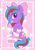 Size: 2772x4000 | Tagged: safe, artist:duckie, oc, oc only, oc:cosmic spark, pony, unicorn, bow, clothes, diaper, diaper fetish, eyebrows, eyebrows visible through hair, fetish, hair bow, heart eyes, high res, looking at you, non-baby in diaper, pacifier, simple background, sitting, socks, solo, striped socks, wingding eyes