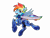 Size: 4096x3112 | Tagged: safe, artist:nekokevin, rainbow dash, pegasus, pony, g4, the cutie re-mark, alternate hairstyle, alternate timeline, amputee, apocalypse dash, armor, artificial wings, augmented, crystal war timeline, eye scar, female, high res, mare, open mouth, prosthetic limb, prosthetic wing, prosthetics, scar, simple background, solo, torn ear, transparent background, wings