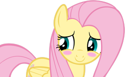 Size: 1280x788 | Tagged: safe, fluttershy, pegasus, pony, g4, swarm of the century, bedroom eyes, blush sticker, blushing, cute, female, mare, shyabetes, simple background, solo