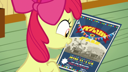 Size: 1920x1080 | Tagged: safe, screencap, apple bloom, pony, g4, growing up is hard to do, female, flyer, solo