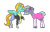 Size: 2732x1756 | Tagged: safe, artist:bublebee123, artist:icicle-niceicle-1517, color edit, edit, lightning dust, limestone pie, earth pony, pegasus, pony, g4, boop, bottomless, bow, clothes, collaboration, colored, dress, ear piercing, earring, female, hair bow, jeans, jewelry, leg warmers, lesbian, limedust, limetsun pie, mare, nose piercing, nose ring, noseboop, pants, partial nudity, piercing, raised hoof, scarf, shipping, shirt, simple background, sweater, transparent background, tsundere, unshorn fetlocks