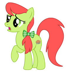 Size: 1360x1455 | Tagged: safe, artist:third uncle, peachy sweet, earth pony, pony, g4, the last roundup, apple family member, bow, female, hair bow, mare, simple background, transparent background