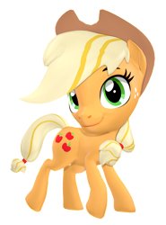 Size: 1222x1653 | Tagged: safe, artist:owlpirate, applejack, earth pony, pony, g4, g4.5, my little pony: pony life, 3d, alternate hairstyle, female, mare, simple background, source filmmaker, transparent background