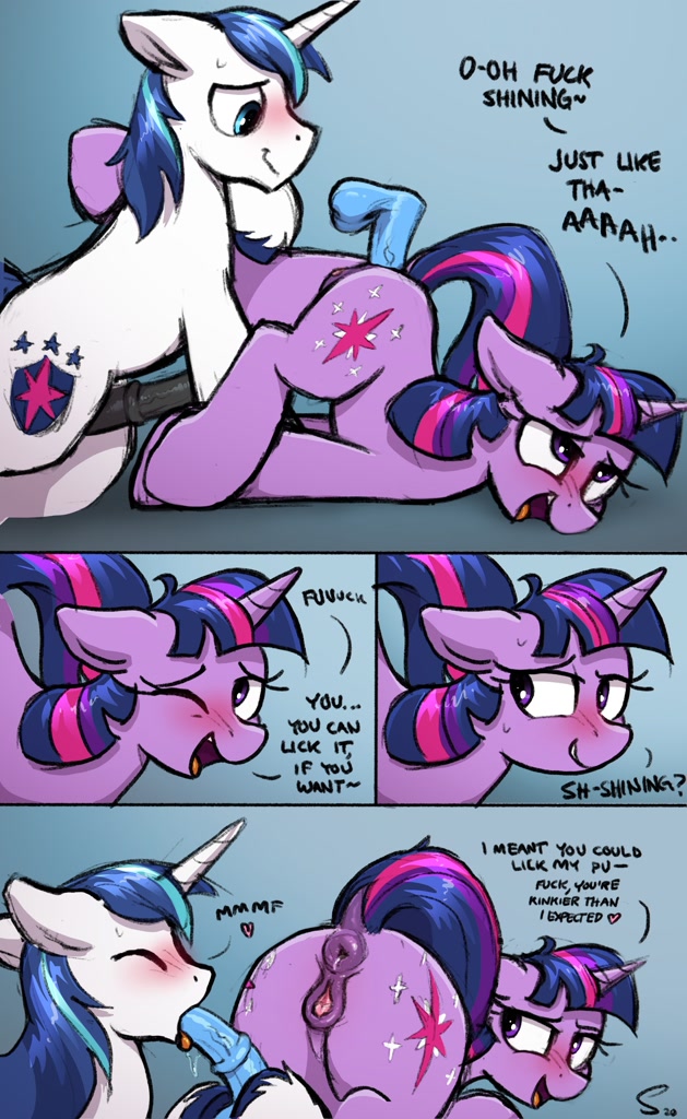explicit, artist:selenophile, shining armor, twilight sparkle, pony, unicor...