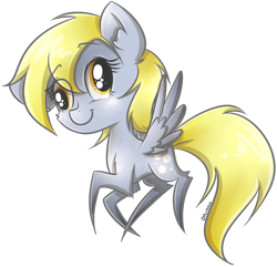 Size: 1024x986 | Tagged: safe, artist:otkurzacz, derpy hooves, pegasus, pony, g4, cheek fluff, cute, derpabetes, ear fluff, female, looking at you, mare, pointy legs, simple background, solo, transparent background