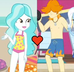 Size: 690x676 | Tagged: safe, edit, edited screencap, screencap, octavia melody, paisley, trixie, valhallen, equestria girls, g4, i'm on a yacht, lost and found, my little pony equestria girls: better together, clothes, cropped, female, heart, male, offscreen character, shipping, shipping domino, straight, swimsuit, valrosa