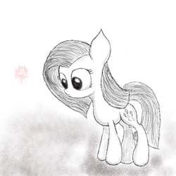 Size: 1024x1024 | Tagged: safe, artist:otherdrawfag, pinkie pie, g4, monochrome, pinkamena diane pie