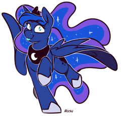 Size: 2323x2154 | Tagged: safe, artist:lrusu, princess luna, alicorn, pony, g4, :p, blue tongue, cute, female, high res, lunabetes, mare, no pupils, simple background, solo, tongue out, white background