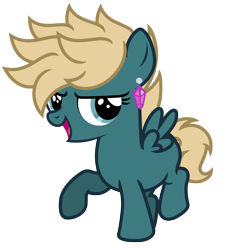 Size: 4427x4894 | Tagged: safe, artist:estories, oc, oc only, oc:lee wave, pegasus, pony, g4, absurd resolution, female, filly, simple background, solo, transparent background, vector