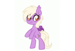 Size: 800x540 | Tagged: safe, artist:thieftea, oc, oc only, oc:pinkfull night, bat pony, pony, animated, bat pony oc, bat wings, bipedal, cute, dancing, female, glasses, nyan nyan dance, simple background, solo, teenager, transparent background, wings