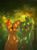 Size: 2150x2876 | Tagged: safe, artist:klooda, pony, advertisement, advertising, any gender, any race, commission, couple, cute, detailed, detailed background, forest, forest background, halfbody, happy, high res, holding hooves, leaf, leaves, looking at each other, one eye closed, open mouth, smiling, stallion, tree, wink, ych example, your character here