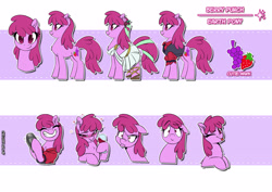 Size: 3508x2480 | Tagged: safe, artist:light262, berry punch, berryshine, earth pony, pony, g4, barmaid, blushing, clothes, commission, drunk, female, grin, high res, one eye closed, reference sheet, roman clothes, shaker, smiling, solo, tongue out, wink