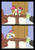 Size: 1000x1414 | Tagged: safe, artist:happy harvey, roseluck, oc, oc:anon, earth pony, human, pony, g4, arched back, bad pony, behaving like a cat, both cutie marks, butt, chair, comic, female, filly, jumping, mare, offscreen character, phone drawing, plot, pony pet, rosepet, spray bottle, standing, table