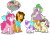 Size: 1280x892 | Tagged: safe, artist:aleximusprime, screencap, cheese sandwich, pinkie pie, pound cake, princess flurry heart, pumpkin cake, spike, twilight sparkle, dragon, pony, unicorn, fanfic:cheesy as pie, flurry heart's story, friendship is magic, g4, adult, adult spike, bow, cheesy as pie, chubby, clothes, colt pound cake, fat spike, filly, filly flurry heart, filly pumpkin cake, giggling, hair bow, hawaiian shirt, inhaling, laughing, older, older flurry heart, older pound cake, older pumpkin cake, older spike, plump, reenactment, shirt, silly, simple background, speech bubble, sucking in, thin, transparent background, unicorn twilight, winged spike, wings