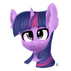 Size: 3000x3000 | Tagged: safe, artist:gumlball, twilight sparkle, pony, g4, bust, female, head only, high res, mare, portrait, simple background, solo, transparent background