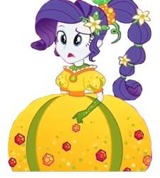 Size: 541x600 | Tagged: safe, artist:supersamyoshi, edit, edited screencap, screencap, rarity, equestria girls, equestria girls series, g4, holidays unwrapped, o come all ye squashful, spoiler:eqg series (season 2), background removed, cornucopia costumes, female, inflatable, inflatable dress, not a vector, simple background, solo, transparent background
