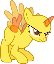 Size: 1025x1204 | Tagged: safe, artist:pegasski, oc, oc only, alicorn, pony, g4, newbie dash, alicorn oc, bald, base, eyelashes, female, horn, mare, scowl, simple background, solo, transparent background, two toned wings, wings
