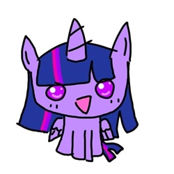Size: 520x520 | Tagged: safe, artist:star_swirly, twilight sparkle, alicorn, pony, g4, :d, female, mare, open mouth, simple background, smiling, solo, twilight sparkle (alicorn), white background