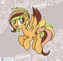 Size: 1200x1163 | Tagged: safe, artist:redpalette, oc, pegasus, pony, cute, female, flying, mare, pegasus oc, smiling, wings