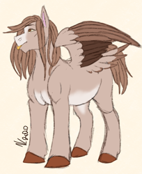 Size: 816x1000 | Tagged: safe, artist:corisodapop, oc, oc only, pegasus, pony, simple background, solo, tail feathers, two toned wings, wings