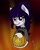 Size: 1080x1350 | Tagged: safe, artist:galaxy.bass, oc, oc only, earth pony, pony, bust, choker, earth pony oc, fishnet clothing, fishnet stockings, halloween, holiday, jack-o-lantern, pumpkin, signature, smiling, solo, spiked choker