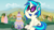 Size: 1280x720 | Tagged: safe, edit, editor:jaredking779, dj pon-3, rarity, starlight glimmer, twilight sparkle, vinyl scratch, pony, unicorn, g4, carousel boutique, female, giant pony, giant unicorn, giant vinyl scratch, giantess, glasses, macro, mare, mega giant