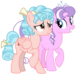 Size: 1024x1024 | Tagged: safe, artist:emeraldblast63, cozy glow, diamond tiara, g4, the last problem, a better ending for cozy, alternate universe, cozybetes, cute, good end, older, older cozy glow, older diamond tiara, simple background, transparent background