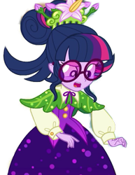 Size: 551x715 | Tagged: safe, artist:supersamyoshi, edit, edited screencap, screencap, sci-twi, twilight sparkle, equestria girls, equestria girls series, g4, holidays unwrapped, o come all ye squashful, spoiler:eqg series (season 2), background removed, clothes, cornucopia costumes, female, not a vector, simple background, solo, transparent background
