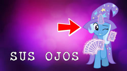 Size: 739x415 | Tagged: artist needed, safe, trixie, g4, card, spanish, youtube thumbnail