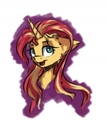 Size: 1500x1800 | Tagged: safe, artist:coldtrail_n17, sunset shimmer, pony, unicorn, g4, digital art, smiling