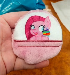 Size: 1836x1966 | Tagged: safe, artist:sew_adorkable, pinkie pie, g4, capsule, gacha, irl, photo, pinkamena diane pie, plushie