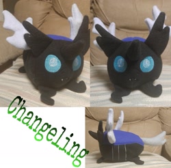 Size: 1789x1763 | Tagged: safe, artist:sew_adorkable, changeling, irl, photo, plushie, solo