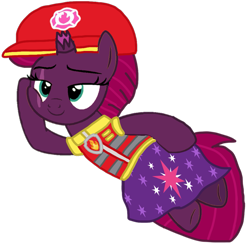 Size: 997x984 | Tagged: safe, alternate version, artist:徐詩珮, fizzlepop berrytwist, tempest shadow, pony, unicorn, series:sprglitemplight diary, series:sprglitemplight life jacket days, series:springshadowdrops diary, series:springshadowdrops life jacket days, g4, aid marshall (paw patrol), alternate universe, base used, bedroom eyes, broken horn, clothes, cute, cutie mark, cutie mark on clothes, dress, eyelashes, female, helmet, horn, mare, marshall (paw patrol), paw patrol, sexy, simple background, smiling, solo, transparent background