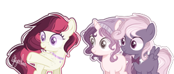Size: 1408x604 | Tagged: safe, artist:6-fingers-lover, oc, oc only, oc:black berry, oc:edgar, oc:whinny honey bell, earth pony, pegasus, pony, unicorn, base used, bowtie, colt, female, filly, magical lesbian spawn, male, offspring, outline, parent:apple bloom, parent:rumble, parent:scootaloo, parent:sweetie belle, parents:rumbloom, parents:scootabelle, simple background, transparent background