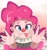 Size: 1600x1700 | Tagged: safe, artist:animesoul, part of a set, pinkie pie, human, g4, clown, clown nose, female, humanized, red nose, solo