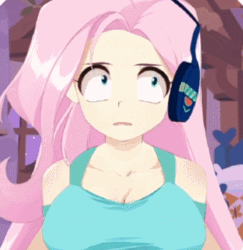 Size: 341x351 | Tagged: safe, artist:sedrice, artist:vannamelon, kotobukiya, fluttershy, human, equestria girls, g4, animated, anime, big breasts, bra, breasts, busty fluttershy, cleavage, clothes, cute, female, flutterchan, gamer girl, gamershy, humanized, kotobukiya fluttershy, open mouth, shyabetes, solo, underwear, vannamelon, youtube, youtube link