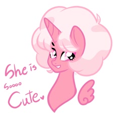 Size: 1200x1200 | Tagged: safe, artist:onyx_clarisse, alicorn, gem (race), gem pony, pony, spoiler:steven universe, crossover, digital art, female, mare, pink diamond (steven universe), ponified, simple background, smiling, solo, spoilers for another series, steven universe