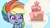 Size: 1280x708 | Tagged: safe, screencap, rainbow dash, pegasus, pony, g4, g4.5, my little pony: pony life, the fast and the furriest, cake, female, food, happy, solo