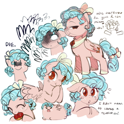 Size: 1000x1000 | Tagged: safe, artist:cal, cozy glow, pegasus, pony, g4, cozybetes, cute, donut, female, filly, food