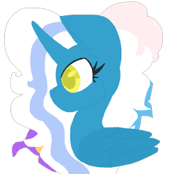 Size: 1000x1000 | Tagged: safe, artist:offbrandwasteland, oc, oc:fleurbelle, alicorn, pony, adorabelle, alicorn oc, bow, cute, female, hair bow, horn, mare, simple background, solo, transparent background, wings, yellow eyes