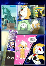 Size: 3259x4607 | Tagged: safe, artist:estories, oc, oc only, oc:fable, earth pony, pony, comic:nevermore, colt, comic, floppy ears, high res, male, saber rider