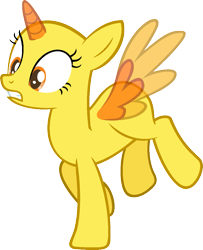 Size: 985x1213 | Tagged: safe, artist:pegasski, oc, oc only, alicorn, pony, g4, parental glideance, alicorn oc, bald, base, eyelashes, female, frown, horn, mare, open mouth, simple background, solo, transparent background, two toned wings, wings