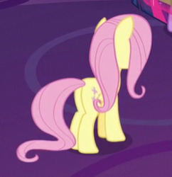 Size: 249x257 | Tagged: safe, screencap, fluttershy, g4, growing up is hard to do, butt, cropped, plot, solo focus