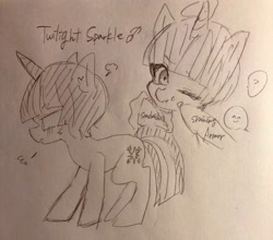 Size: 750x660 | Tagged: dead source, safe, artist:raimugi____, twilight sparkle, pony, g4, dusk shine, male, rule 63, sketch, stallion, traditional art