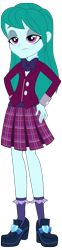 Size: 320x1290 | Tagged: safe, artist:maretrick, cold forecast, equestria girls, g4, my little pony equestria girls: friendship games, background human, clothes, crystal prep academy uniform, female, pleated skirt, school uniform, simple background, skirt, solo, transparent background, vector