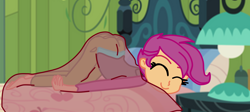 Size: 2484x1112 | Tagged: safe, artist:gmaplay, scootaloo, equestria girls, g4, 1000 hours in ms paint, ass, butt, face down ass up, female, mimir, scootabutt, sleeping
