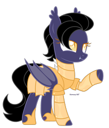 Size: 2100x2466 | Tagged: safe, artist:rerorir, oc, oc only, bat pony, pony, armor, female, high res, mare, simple background, solo, transparent background